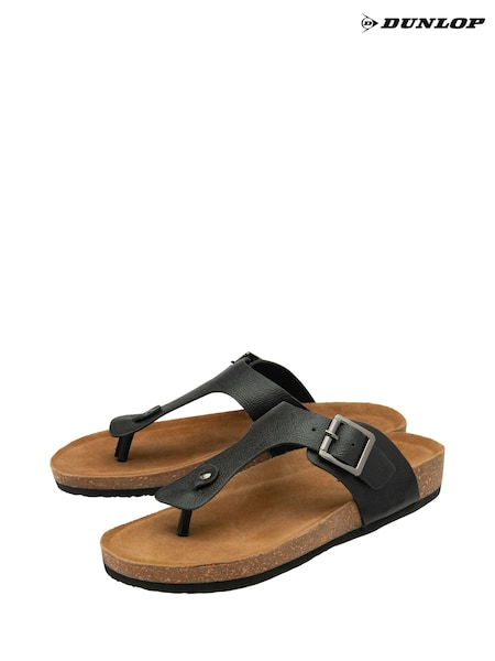 Dunlop Black Toe Post Mens Sandals (N75640) | £35