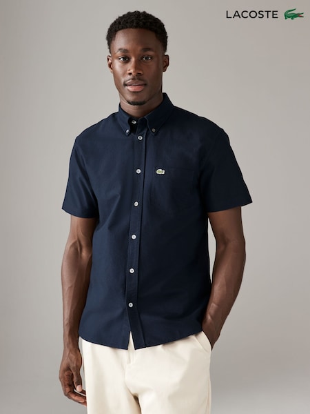 Lacoste Short Sleeve Oxford 100% Cotton Shirt (N75662) | £95