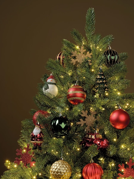 Decoris Red/Green Decoris 25 Piece Shatterproof Christmas Baubles (N76549) | £20