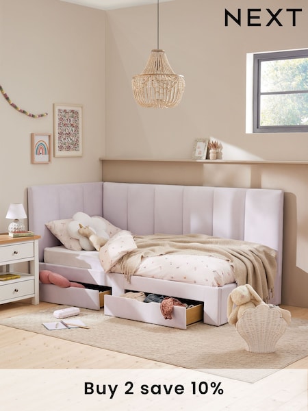 Opulent Velvet Lilac Kids Marlow Drawer Upholstered Frame (N76883) | £710