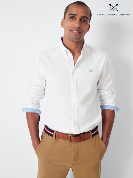 Crew Clothing White Classic Fit 100% Cotton Oxford Shirt (N77327) | £55