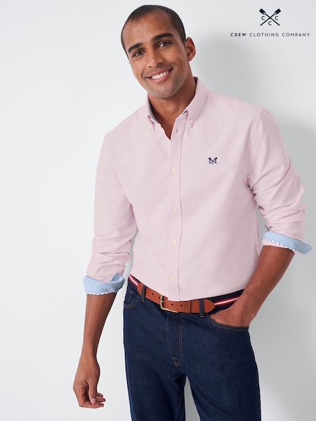 Crew Clothing Company Pink Classic Fit 100% Cotton Oxford Shirt (N77333) | £55