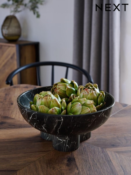 Black Marble Effect Bowl (N77580) | £40