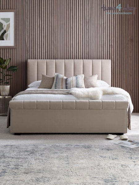 Time 4 Sleep Stone Ascot Upholstered Side Lift Ottoman Storage Bed (N77719) | £0