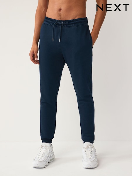 Navy Blue Skinny Fit Cotton Rich Jersey Joggers (N77823) | £28