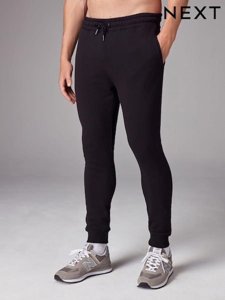 Black Skinny Fit Cotton Rich Jersey Joggers (N77859) | £28