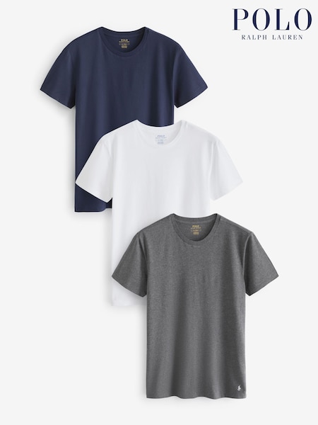 Polo Ralph Lauren Navy Loungewear Slim Cotton 3-Pack T-Shirts (N78140) | £60