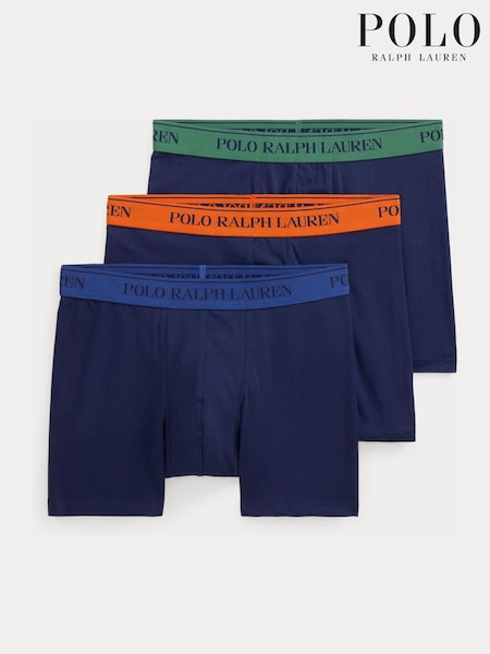 Blue - Regular Polo Ralph Lauren Boxer Briefs 3 Pack