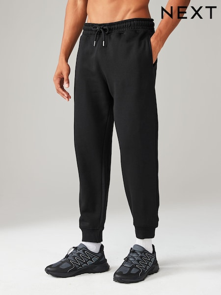 Black Regular Fit Cotton Rich Jersey Joggers (N78299) | £28