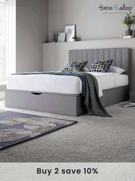 Time 4 Sleep Light Grey Onelife End Lift Ottoman Storage Bed (N78551) | £600 - £650