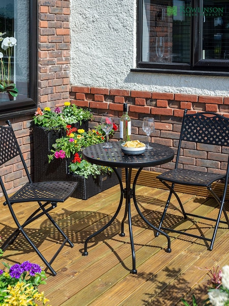 Rowlinson Black Havana Garden Bistro Set (N78730) | £199