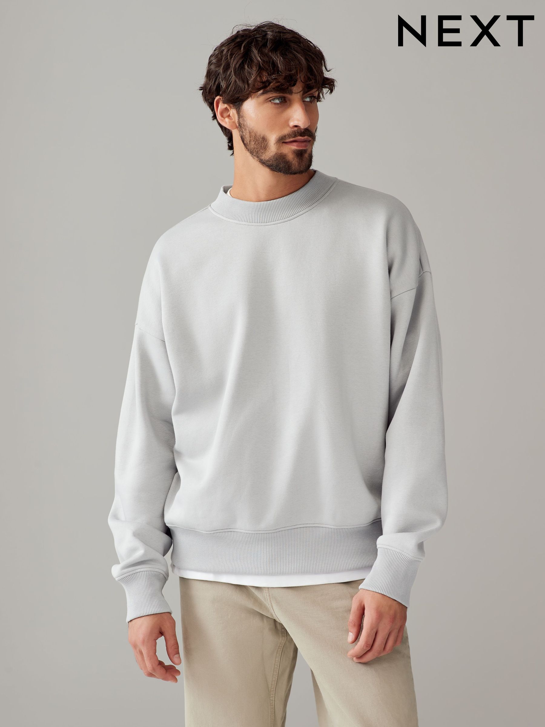 Men s Oversized Sweatshirts Hoodies Next Official Site