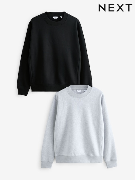 Black/Grey 2Pk Crew Sweatshirts 2 Pack (N78884) | £54