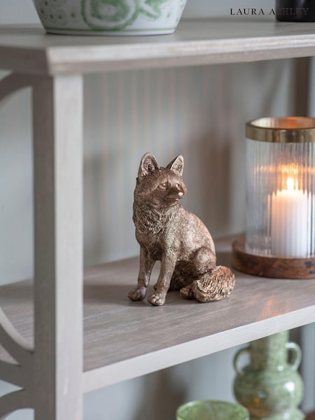 Laura Ashley Antique Gold Sitting Fox Sculpture (N79653) | £30