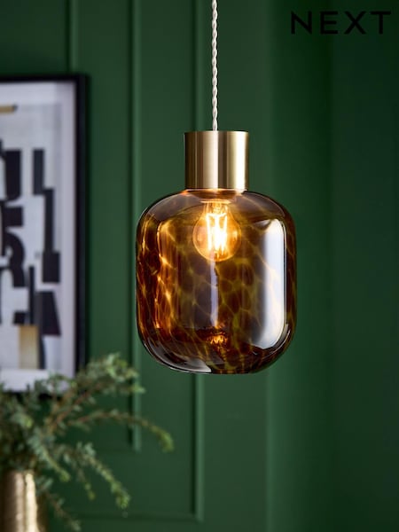 Orange Tortoiseshell Easy Fit Pendant Light Shade (N79833) | £40