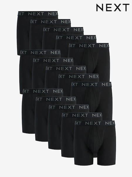 Black 15 Pack Sports Longer Length A-Front Boxers (N79851) | £68