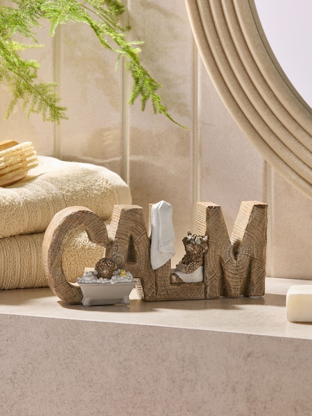 Natural Hamish Calm Word Block (N89651) | £16