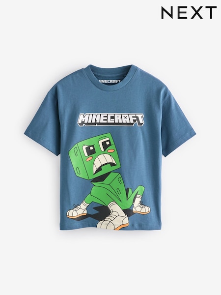 Mid Blue Licensed Minecraft T-Shirt (3-16yrs) (N94763) | £5 - £6.50
