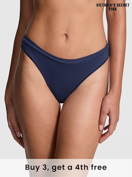Victoria's Secret PINK Blue Midnight Navy Thong Knickers (N95022) | £9