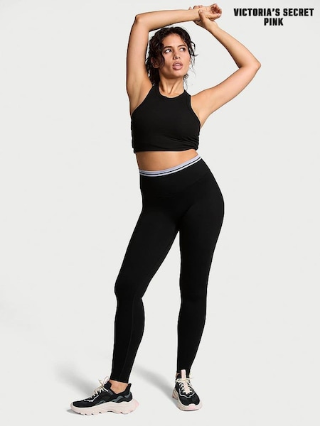 Victoria's Secret PINK Black Seamless Leggings (N95080) | £39