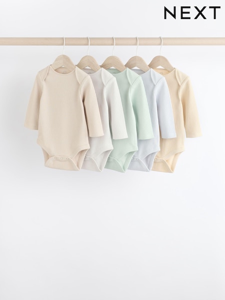 Neutral Plains Baby Bodysuits 5 Pack (N95337) | £15 - £17