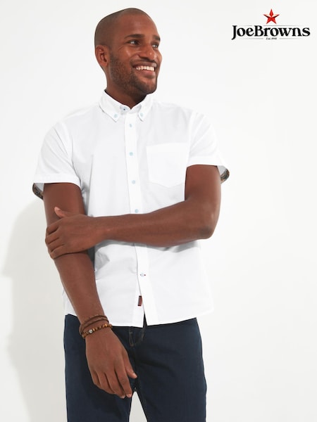 Joe Browns White Classic Oxford Collar 100% Cotton Shirt (N95404) | £40