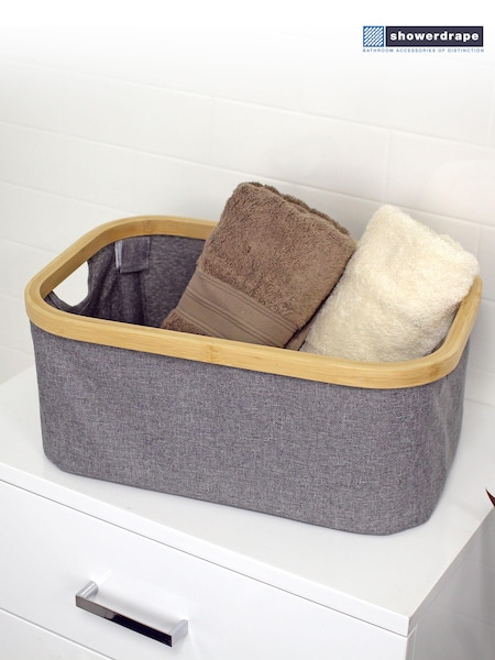 Showerdrape Grey Cotswold Storage Basket (N95471) | £22