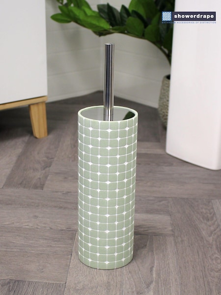 Showerdrape Pistachio Mosaica Toilet Brush and Holder (N95485) | £23