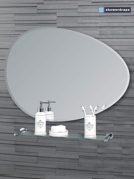 Showerdrape Angel Pebble Shaped Bathroom Wall Mirror Large (N95495) | £40