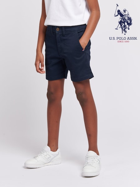 U.S. Polo Assn. Blue Boys Classic Chino Shorts (N95688) | £35 - £42