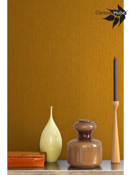 Clarissa Hulse Yellow Ochre Tisbury 10M Wallpaper (N95691) | £70
