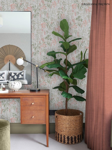 Graham & Brown Dawn Obassia Silk 10M Wallpaper (N95749) | £95