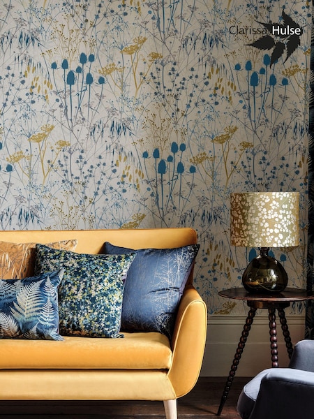 Clarissa Hulse Blue Summer Border 10M Wallpaper (N95765) | £80