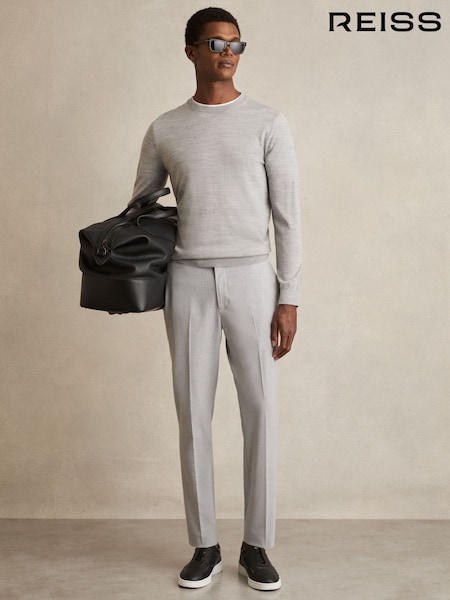 Reiss Grey Found Slim-Fit Drawstring Trousers (N95980) | £108