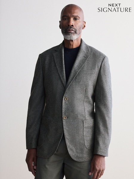 Grey Nova Fides Signature Textured Wool Blazer (N96466) | £135
