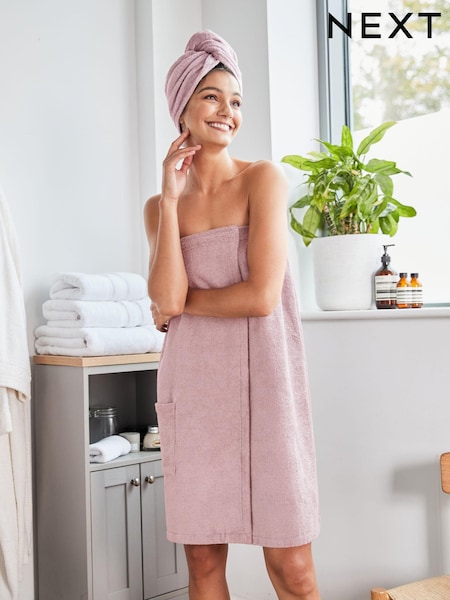 Just Pink Cosy 100% Cotton Towelling Body Wrap (N96468) | £22