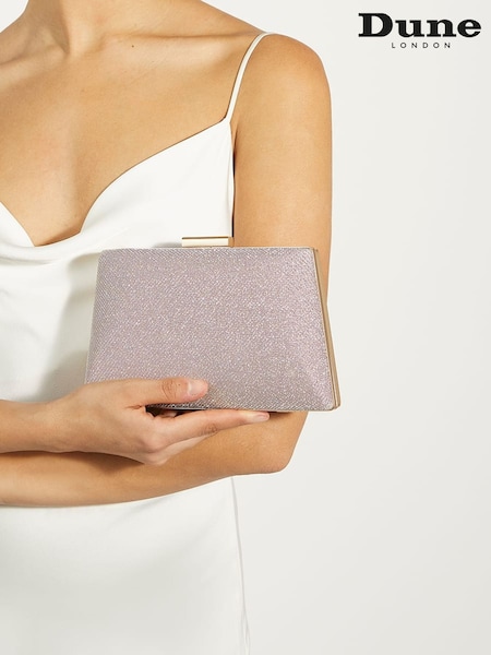 Dune London Pink Bellaria Angled Frame Clutch Bag (N96529) | £79