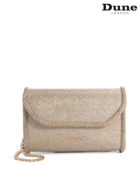 Dune London Gold Bellini Border Foldover Clutch (N96545) | £79