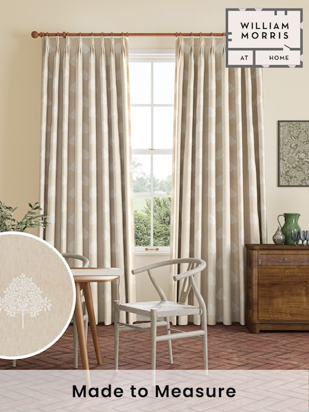 William Morris At Home Cream Marigold Tree Embroidery Made to Measure Curtains (N96571) | £128