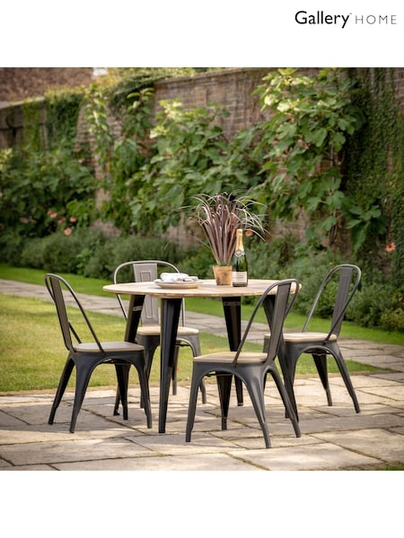 Gallery Home Black Manito Garden Dining Table (N96610) | £215