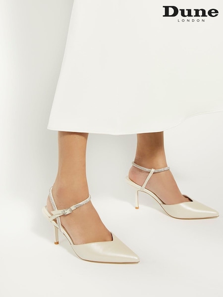 Dune London Cream Companion Bridal Y Back Courts (N96641) | £159