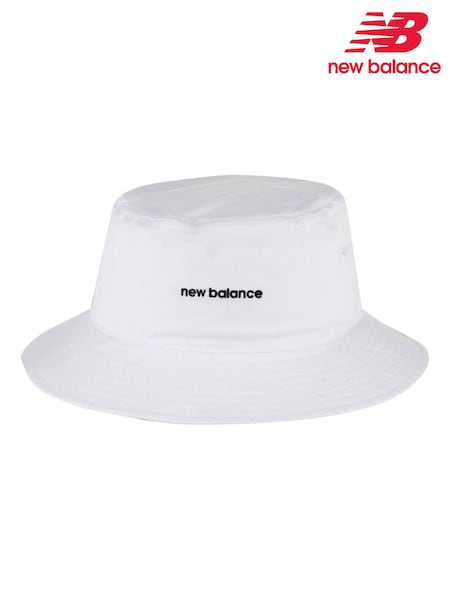 New Balance White 100% Cotton Bucket Hat (N96753) | £23