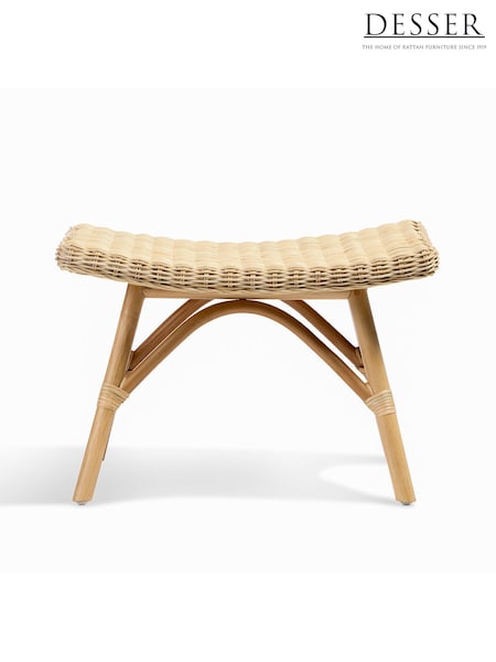 Desser Jubilee Punch Eden Natural Rattan Conservatory Footstool (N96986) | £115