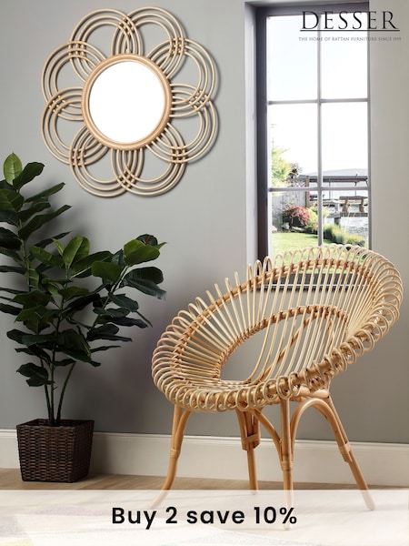 Desser Natural Shanghai Wicker Rattan Chair (N97051) | £225
