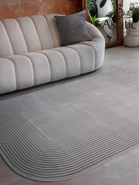 Asiatic Rugs Silver Grey Kuza Shape Rug (N97079) | £139 - £399