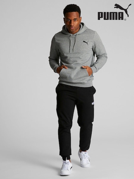 Puma Grey Mens Essentials Small Logo Hoodie (N97239) | £48