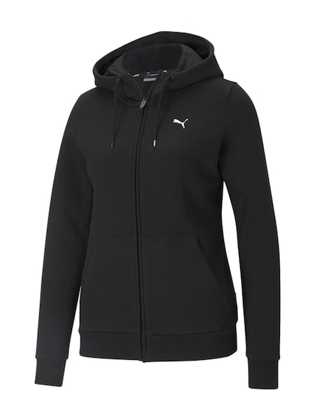 Puma Black Chrome Womens Essentials Full-Zip Hoodie (N97279) | £53