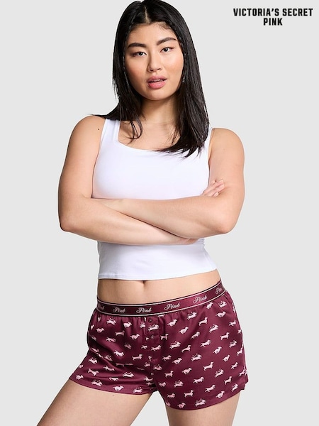 Victoria's Secret PINK Red Kir Dog Short TENCEL™ Pyjama Bottoms (N97362) | £26