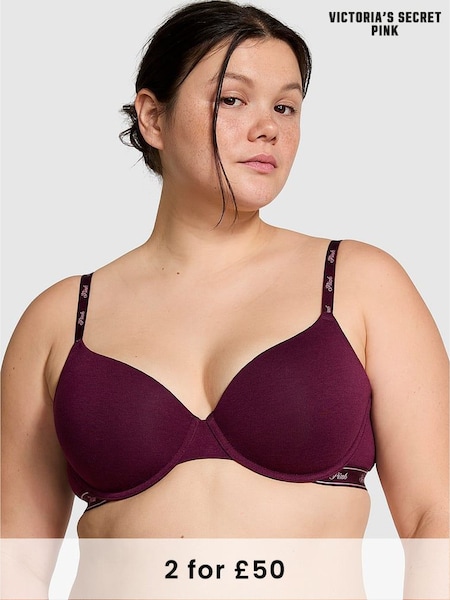Victoria's Secret PINK Purple Rose T Shirt Bra (N97363) | £29