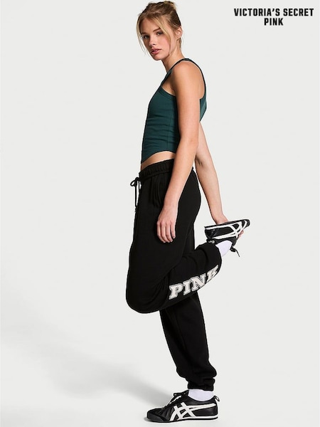 Victoria's Secret PINK Black Cuffed Fleece Jogger (N97450) | £39